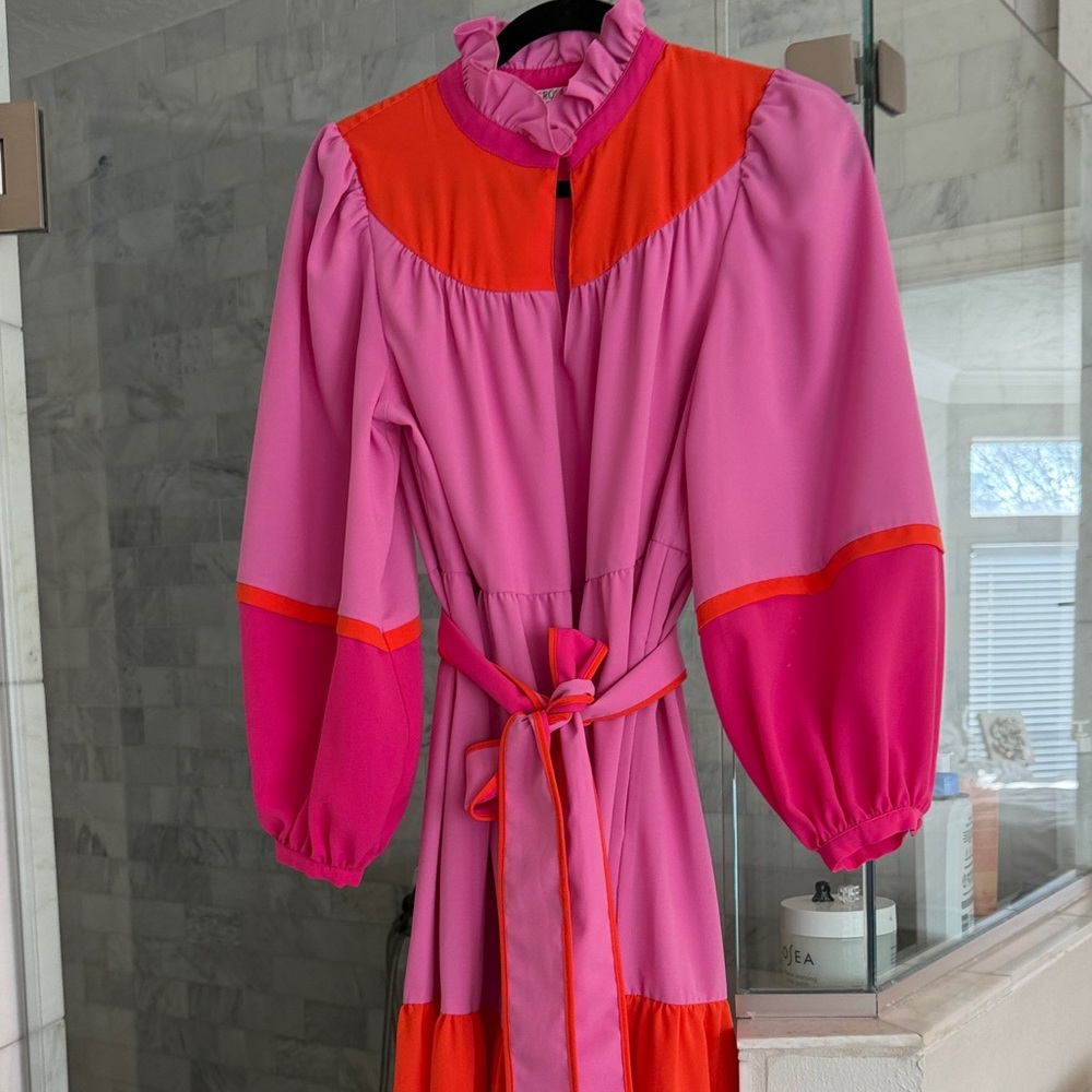 CROSBY by Mollie Burch Pink and Orange Maxi Dress